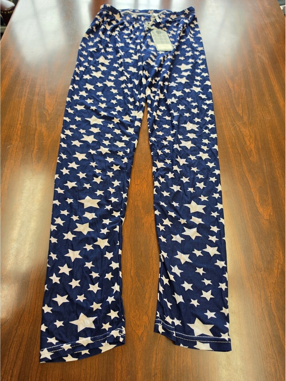 NWT True Rock Star Print Pajama Pants Womens XL Blue White Sleepwear Cozy Y2K